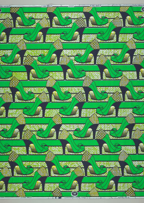 Style Stiletto textile, 2011
Designed by Marjo Penninx (Dutch, b. 1965), Manufactured by Vlisco (Helmond, Netherlands)
Wax-resist printed on cotton plain weave
Cooper Hewitt, Smithsonian Design Museum
Gift of Vlisco, 2015-1-18
Photo: Smithsonian Institution